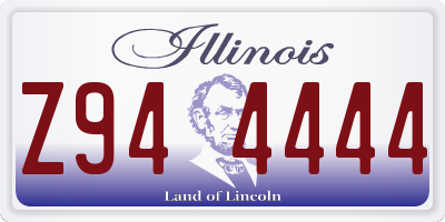 IL license plate Z944444