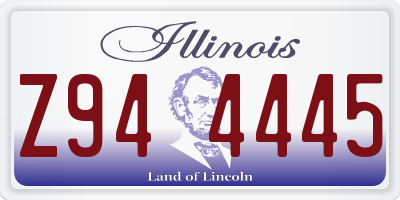 IL license plate Z944445