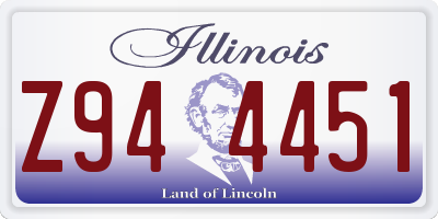 IL license plate Z944451