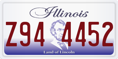 IL license plate Z944452