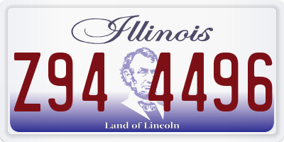 IL license plate Z944496