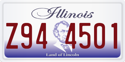 IL license plate Z944501