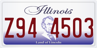 IL license plate Z944503