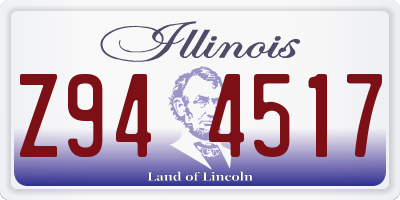 IL license plate Z944517