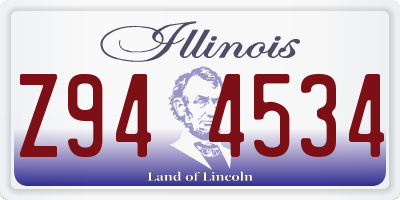 IL license plate Z944534