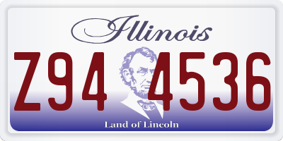 IL license plate Z944536