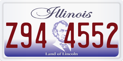 IL license plate Z944552