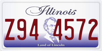 IL license plate Z944572
