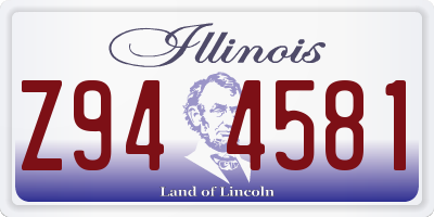 IL license plate Z944581
