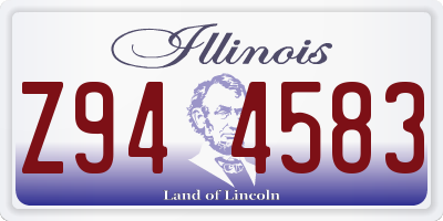 IL license plate Z944583