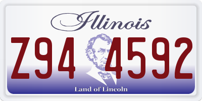 IL license plate Z944592