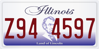 IL license plate Z944597