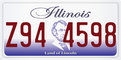IL license plate Z944598