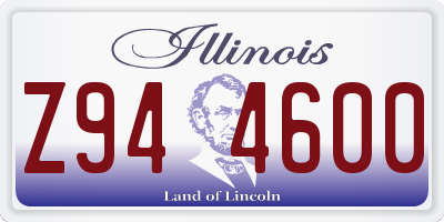 IL license plate Z944600