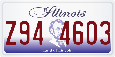 IL license plate Z944603
