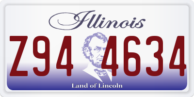 IL license plate Z944634