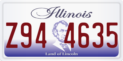 IL license plate Z944635