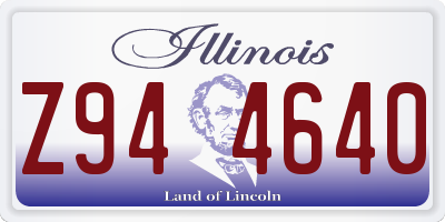 IL license plate Z944640