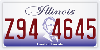 IL license plate Z944645