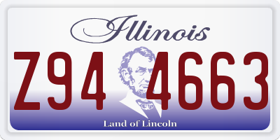 IL license plate Z944663