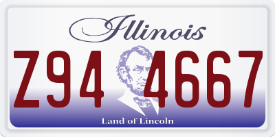 IL license plate Z944667