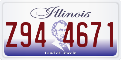 IL license plate Z944671