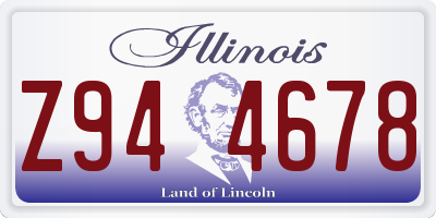 IL license plate Z944678