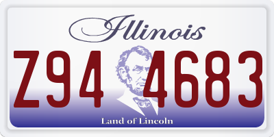 IL license plate Z944683