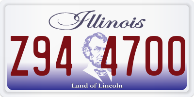 IL license plate Z944700