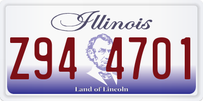IL license plate Z944701