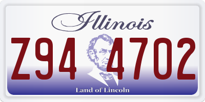 IL license plate Z944702