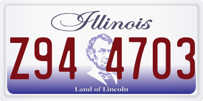 IL license plate Z944703