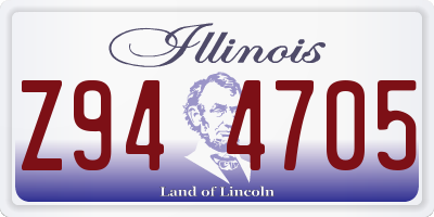 IL license plate Z944705