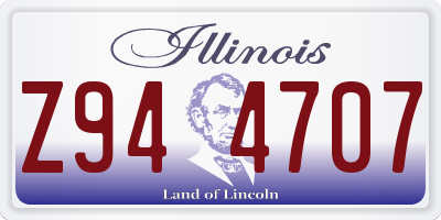 IL license plate Z944707