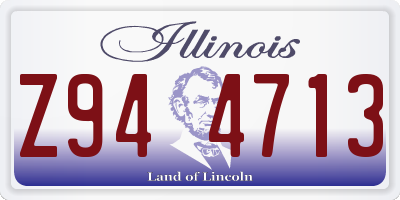 IL license plate Z944713