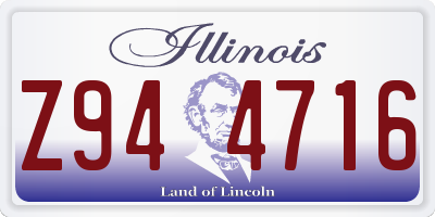 IL license plate Z944716