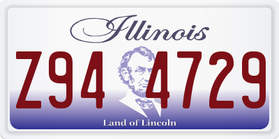 IL license plate Z944729