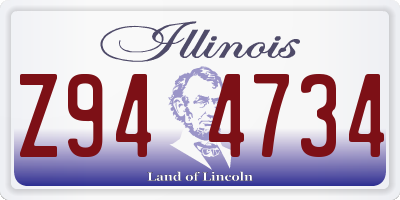 IL license plate Z944734