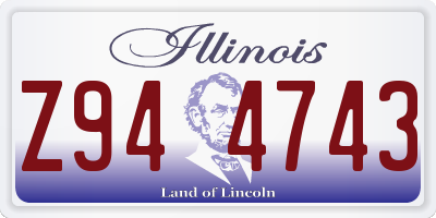 IL license plate Z944743
