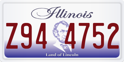 IL license plate Z944752