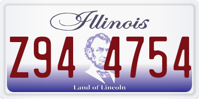 IL license plate Z944754