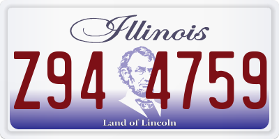 IL license plate Z944759