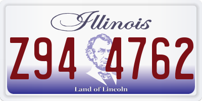 IL license plate Z944762