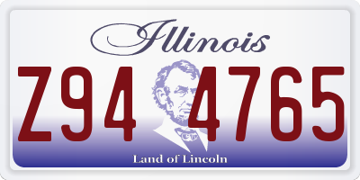 IL license plate Z944765