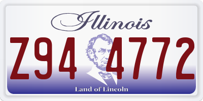 IL license plate Z944772