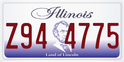 IL license plate Z944775