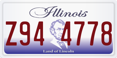 IL license plate Z944778