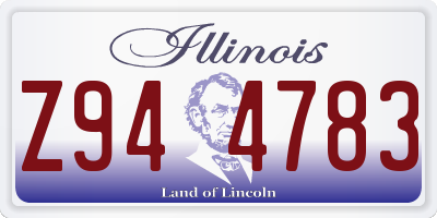 IL license plate Z944783