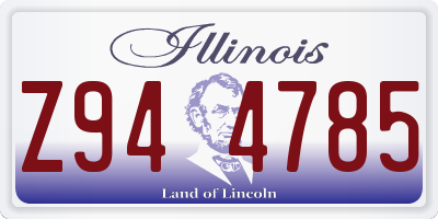 IL license plate Z944785