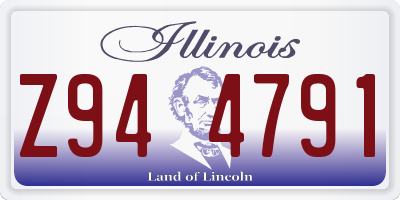 IL license plate Z944791